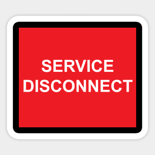 Electric Service Disconnect Label Sticker